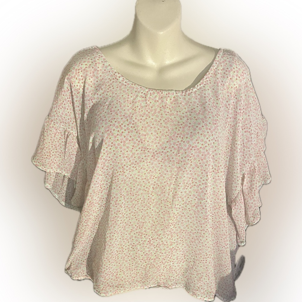 NWT Love & Joy Semi Sheer Blouse 1X